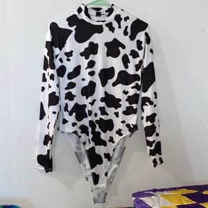 Brand new cow print onesie bodysuit